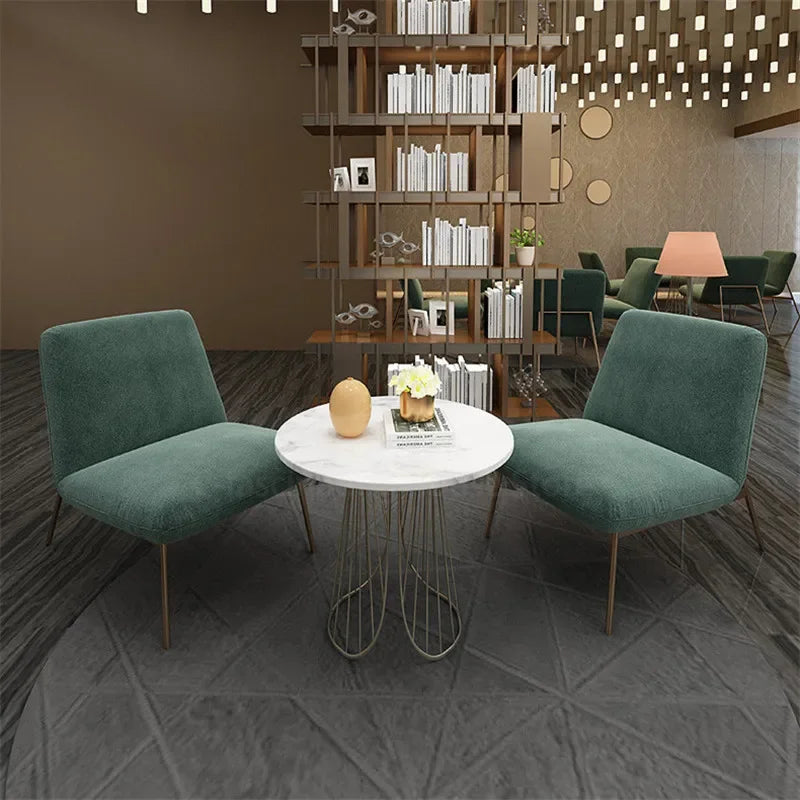 Minimalist Lounge Armchair Soft Sponge Filling, Ideal for Coffee Shop, Lobby or Home
