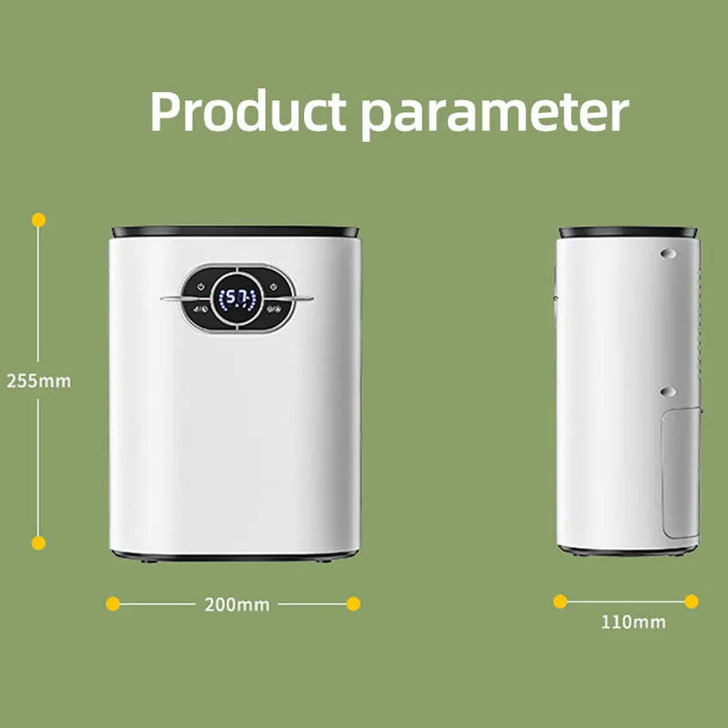 1.2L Compact Electric Dehumidifier with Ioniser & Auto Shut-Off Remote Controlled AU Version