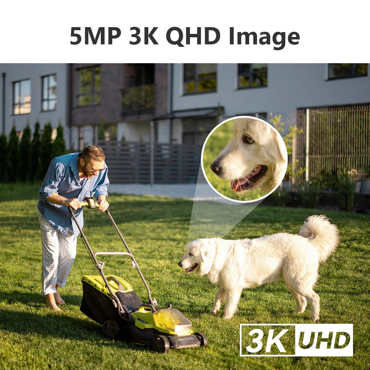 Smart AI Video Camera 3K QHD Display & Motion Alarm