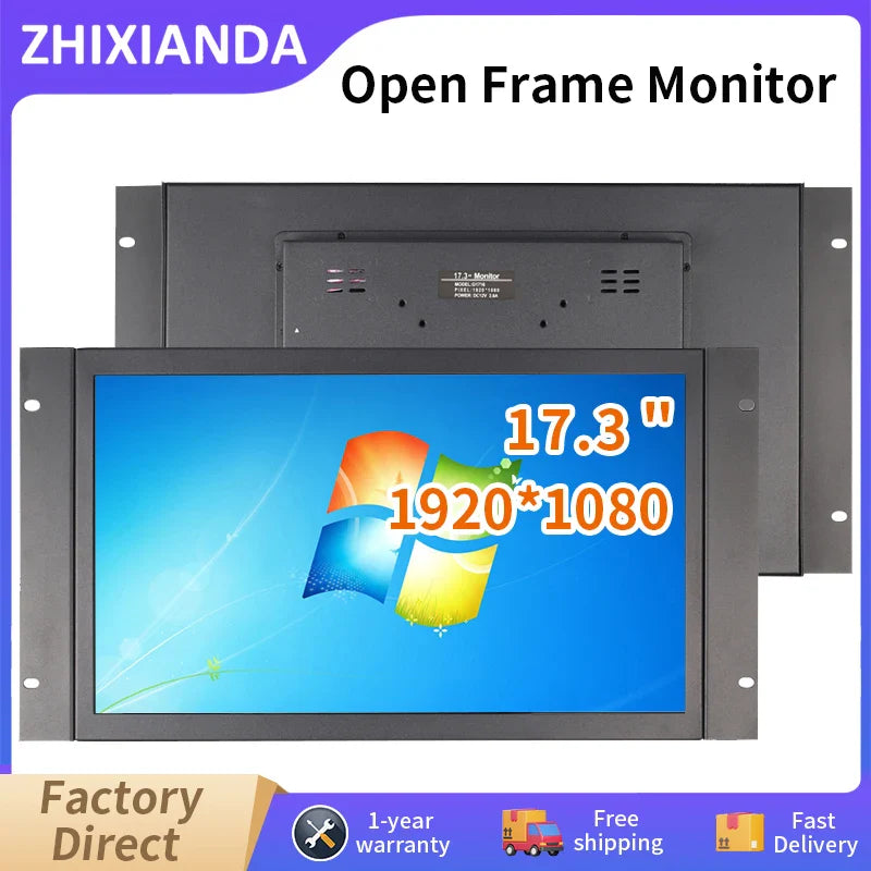 17" Industrial resistive touch Monitor with HDMI and USB