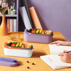 1L Portable Electric Lunch Box with Stainless Steel Liner and Wireless Food Warmer