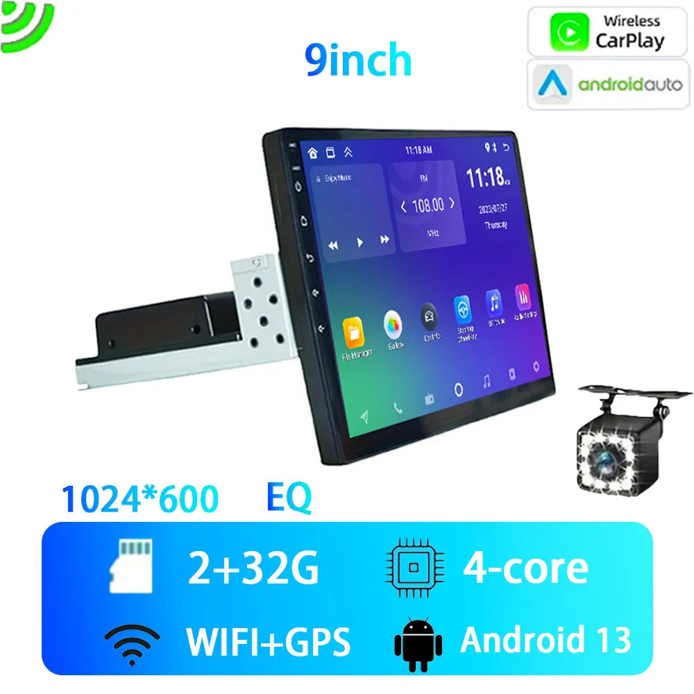 Android 13 Car Radio 10" Touch Display with CarPlay & Reversing Input  9 2 32G Carplay CAM