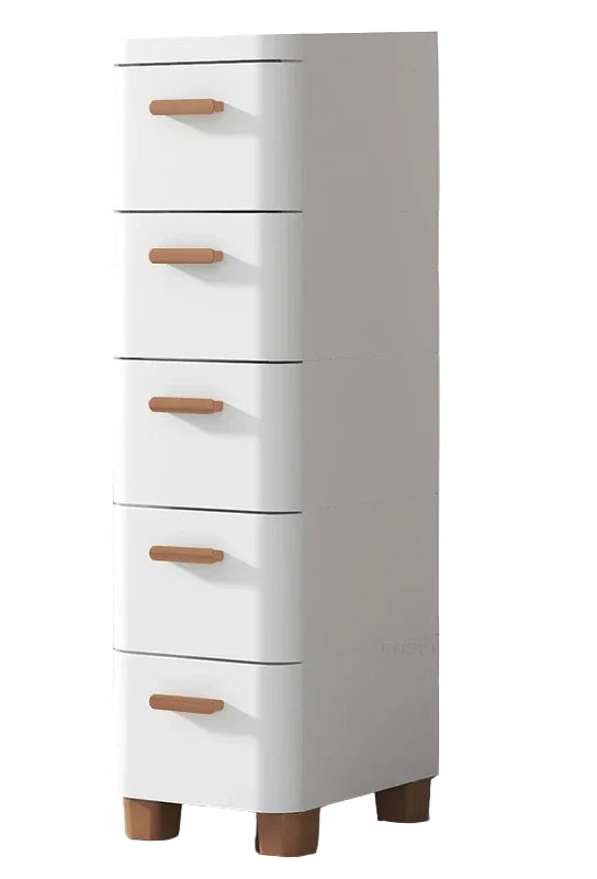 Space-Saving Plastic Bathroom Cabinet Stylish Storage for Toilet or Entryway