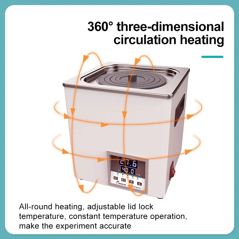 300W Digital Lab Water Bath , Single Hole, Precise Temperature Control