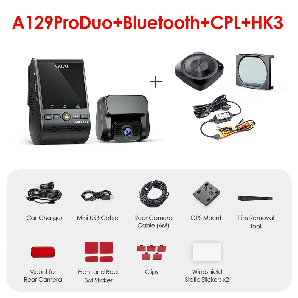 Ultra HD Dual Channel Dash Cam with Parking Mode