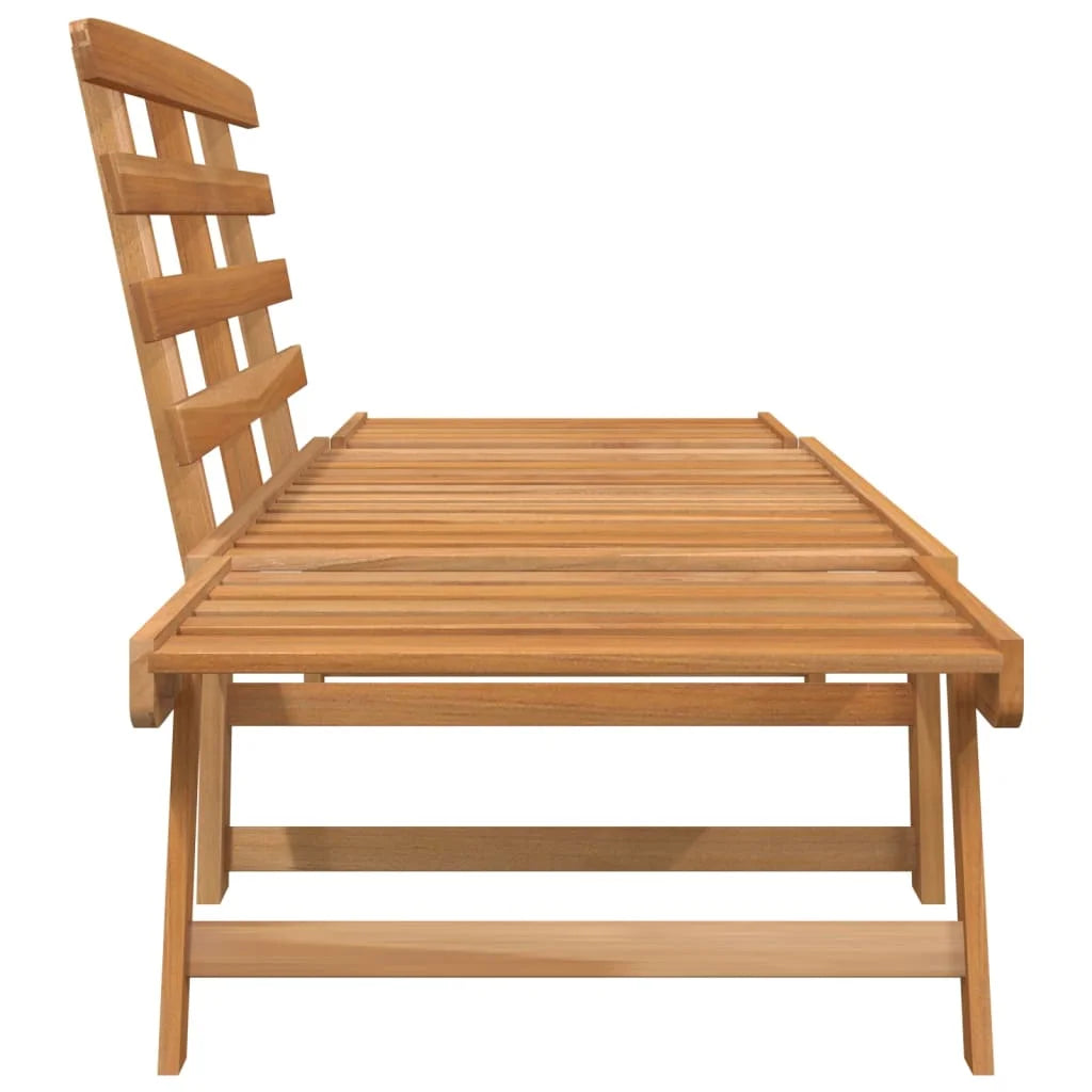 2-in-1 Outdoor Garden Bench & Day Bed – Solid Acacia Wood, Adjustable Sides, 190cm