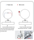 60cm Smart LED Round Defogging Bathroom Mirror