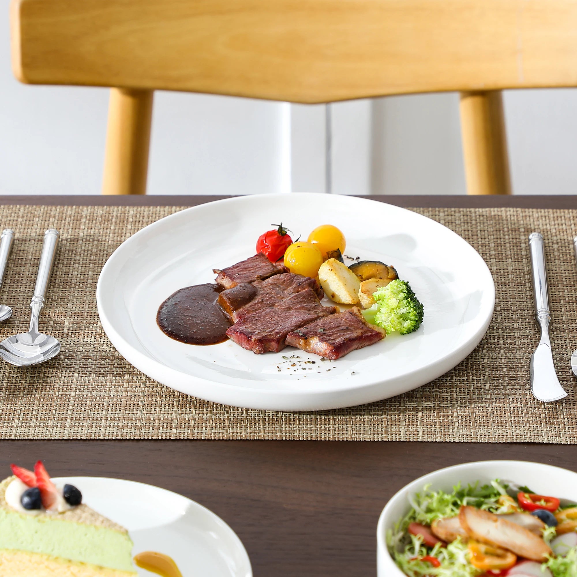 12-Piece Dinnerware Set for 4 Porcelain Plates and Bowls for Everyday Use