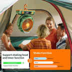 Rechargeable LED Camping Fan with Hook – Portable Tent Fan & Light for Outdoor Use