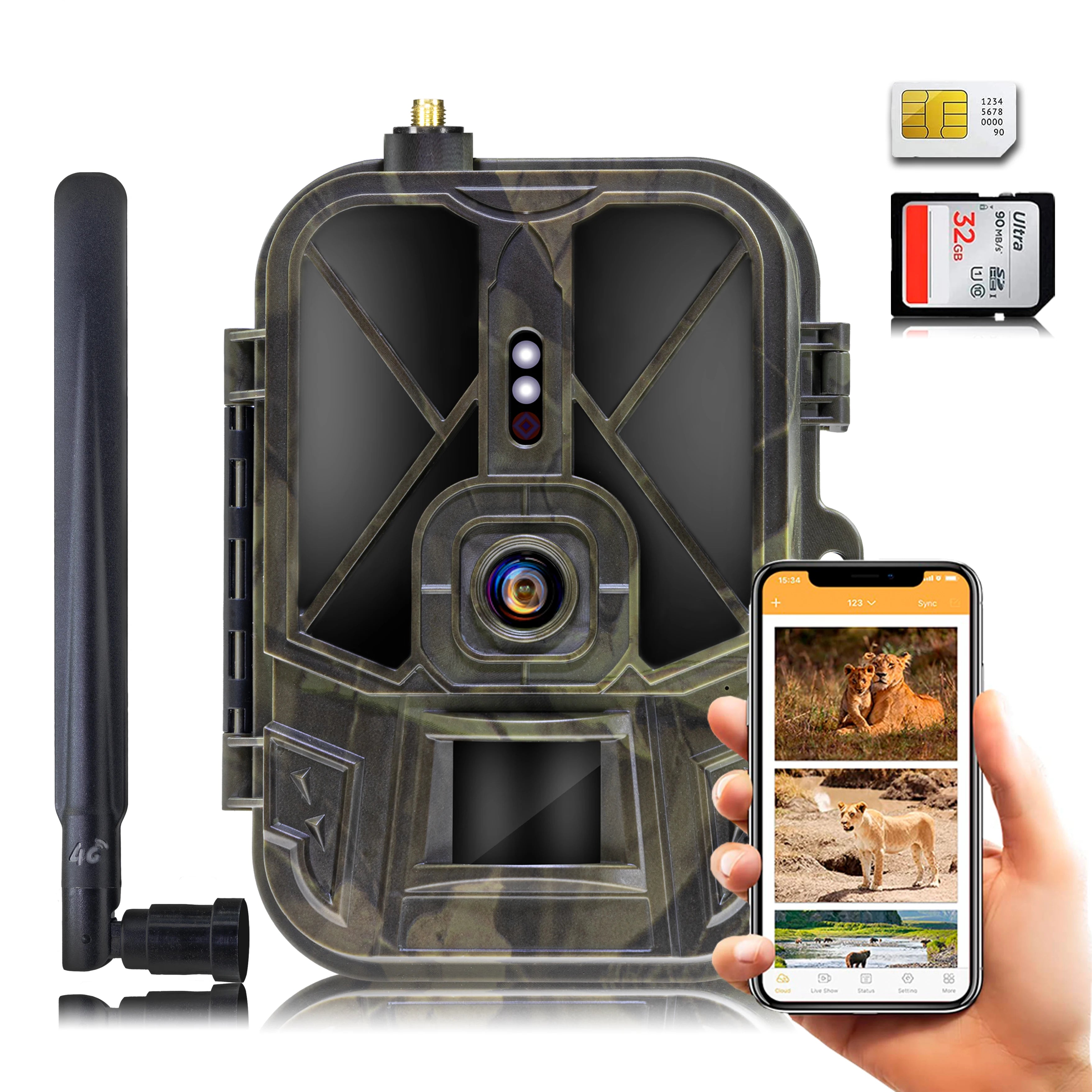 Outdoor Hunting Camera with Live App View, 36MP, 4K Video and 25m Night Vision