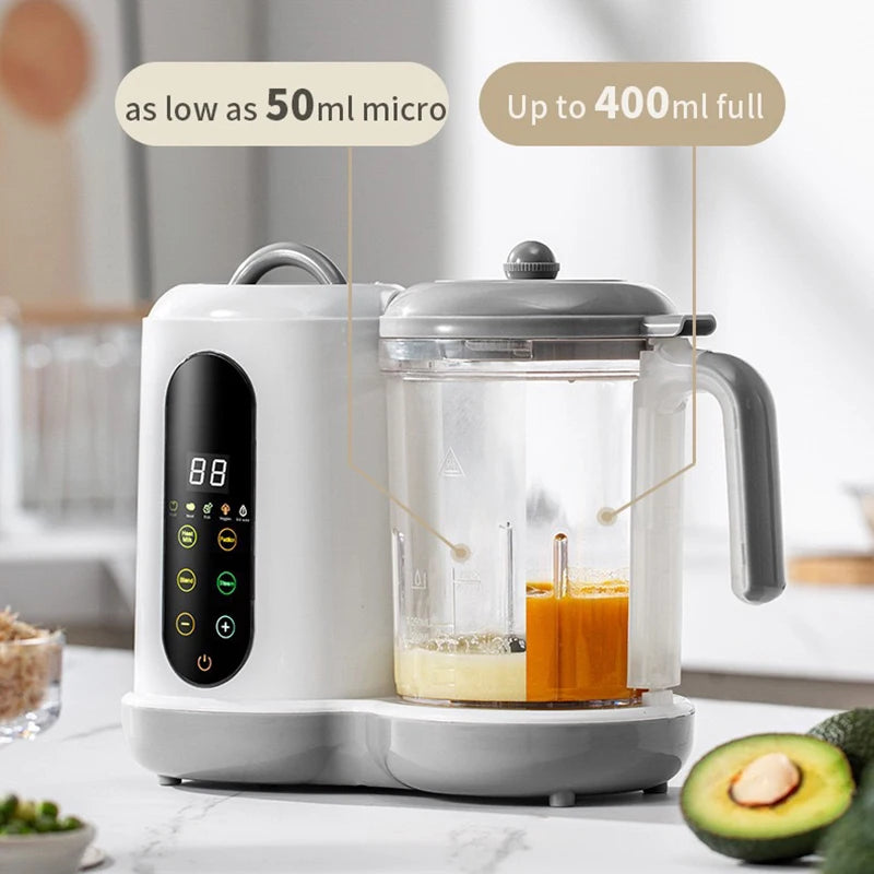 2-in-1 Food Processor and Steamer with Digital Display – Blender, Grinder and Cooker