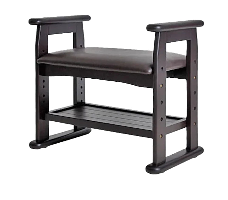 Modern Minimalist Shoe Rack with Seating Solid Wood Storage Bench for Porch & Bedroom