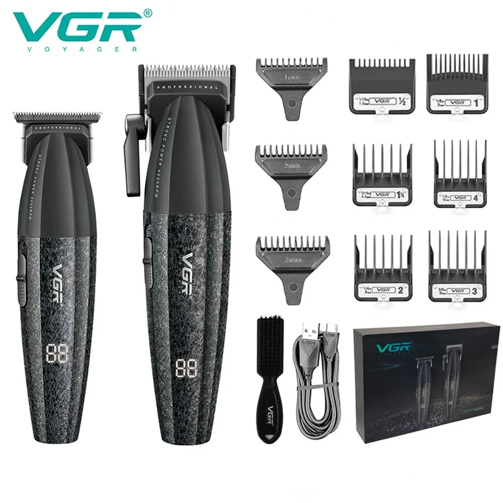 Rechargeable Hair Clipper Kit with Multiple Guide Combs