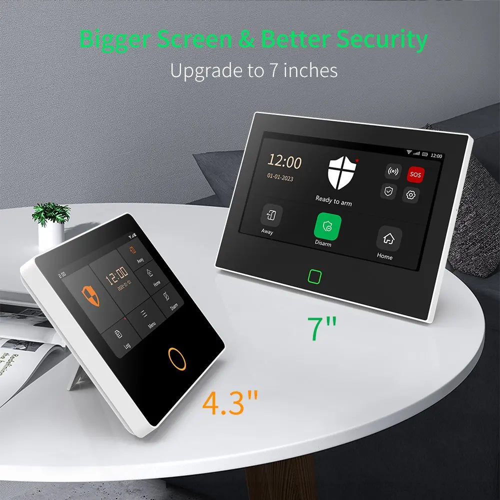 7" Touchscreen Smart Home Alarm with 115dB Siren