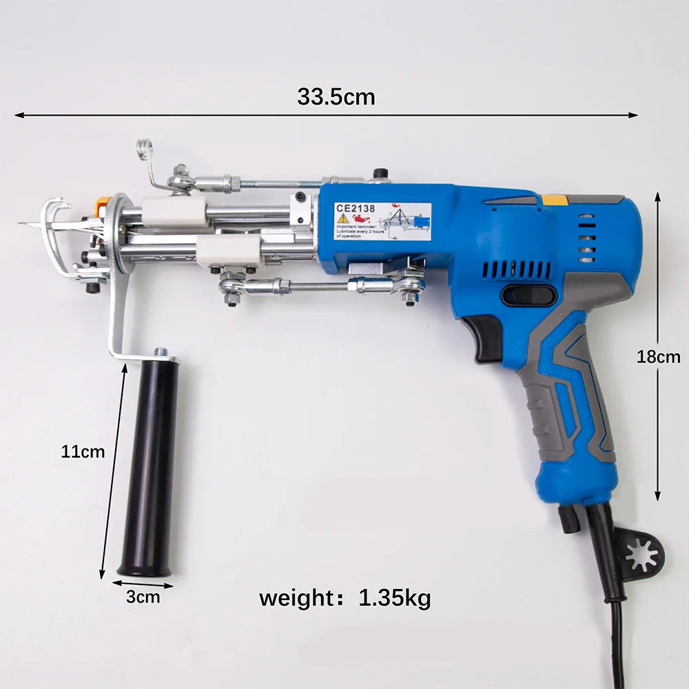 2-in-1 Electric Tufting Gun for Cut and Loop Pile