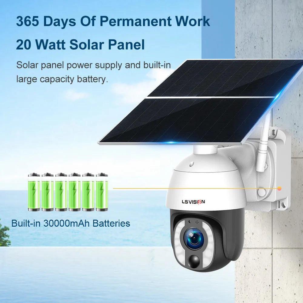 Outdoor PTZ Camera with Night Vision and 64G Storage