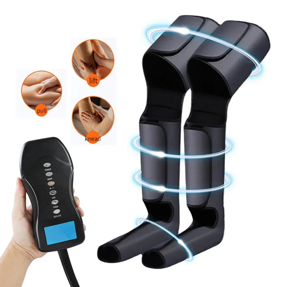 Portable Pneumatic Leg Massager for Calf and Thigh Relief