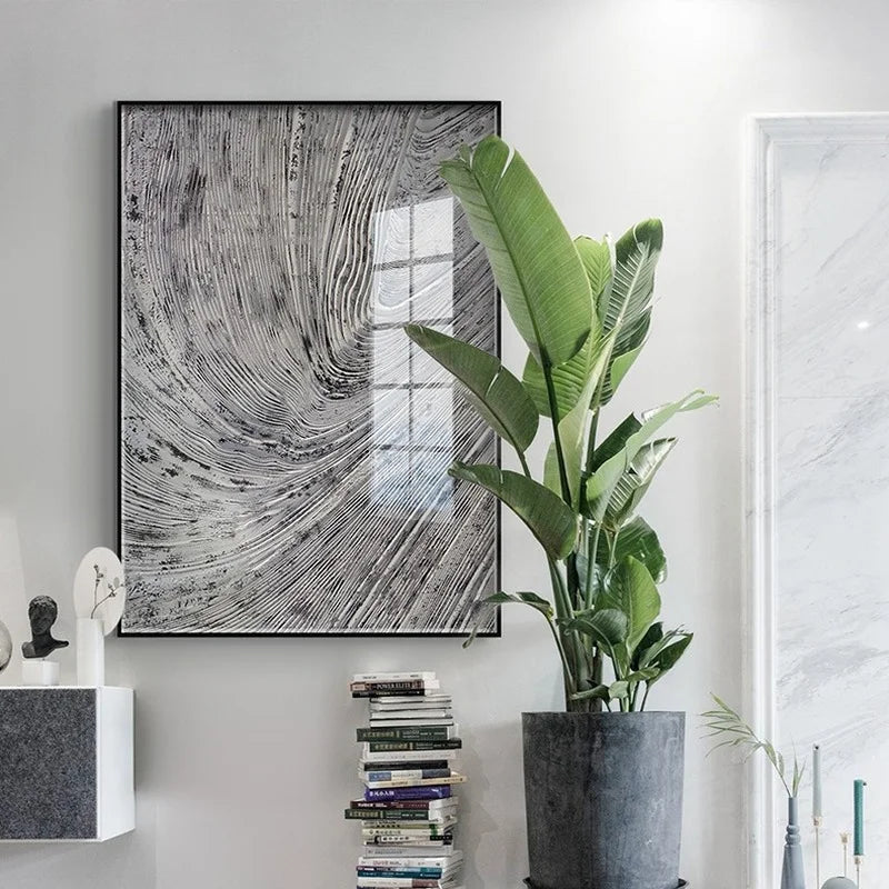 Modern Abstract Canvas Wall Art Framed Vertical Rectangle for Living Room, Bedroom, or Office Decor