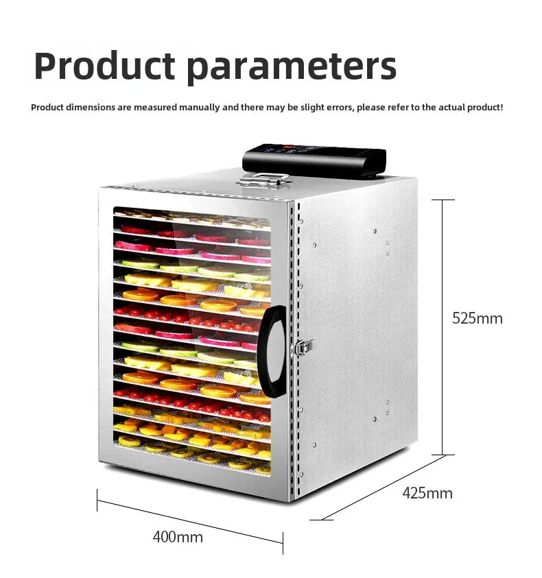 Home Food Dehydrator 16 Layers, Dried Fruit Maker & Meat Dryer Appliance