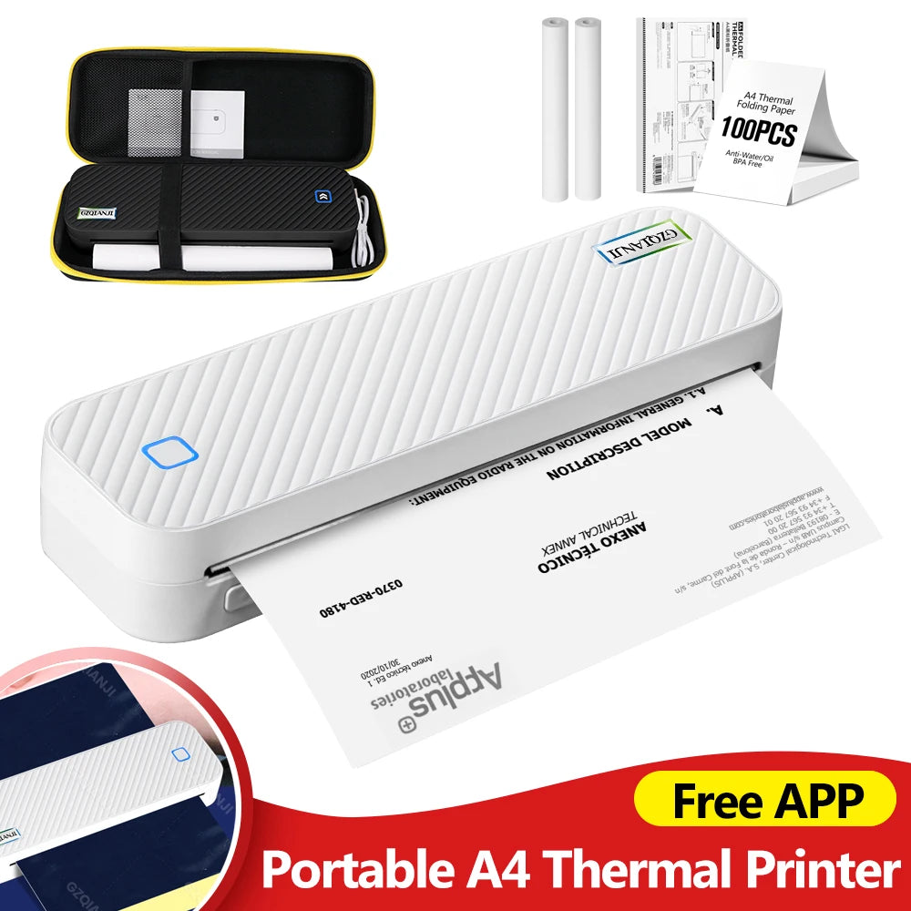 Wireless A4 Thermal Printer for Home, Office & Travel
