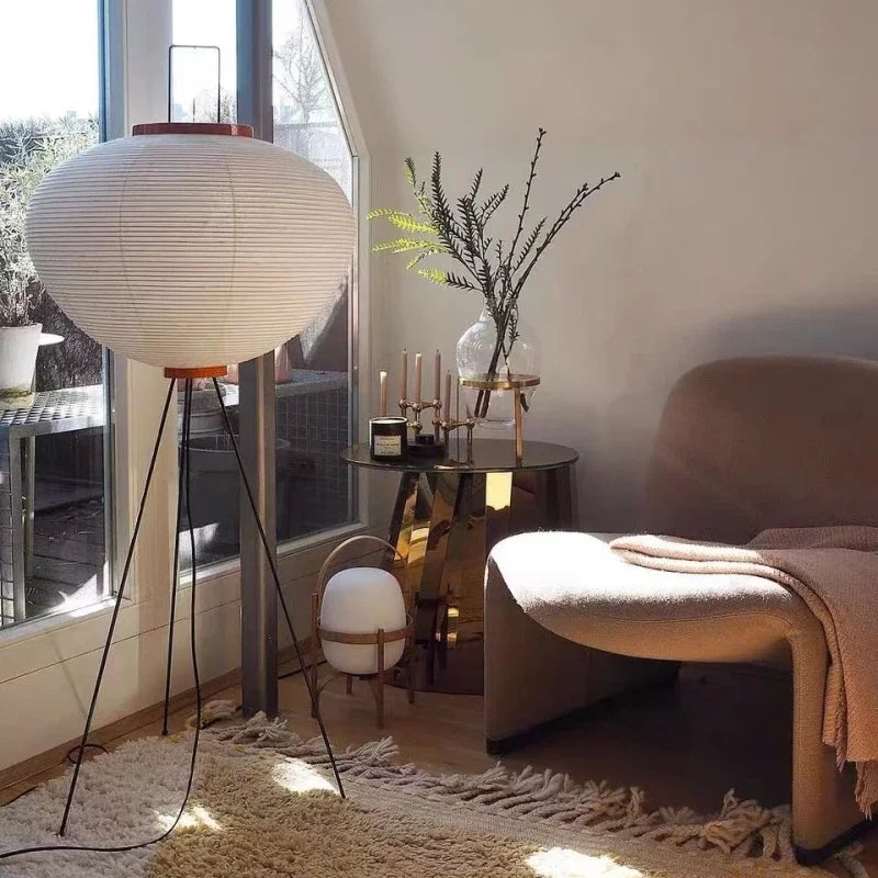 Wabi Sabi Style Standing Lamp for Bedroom or Living Room
