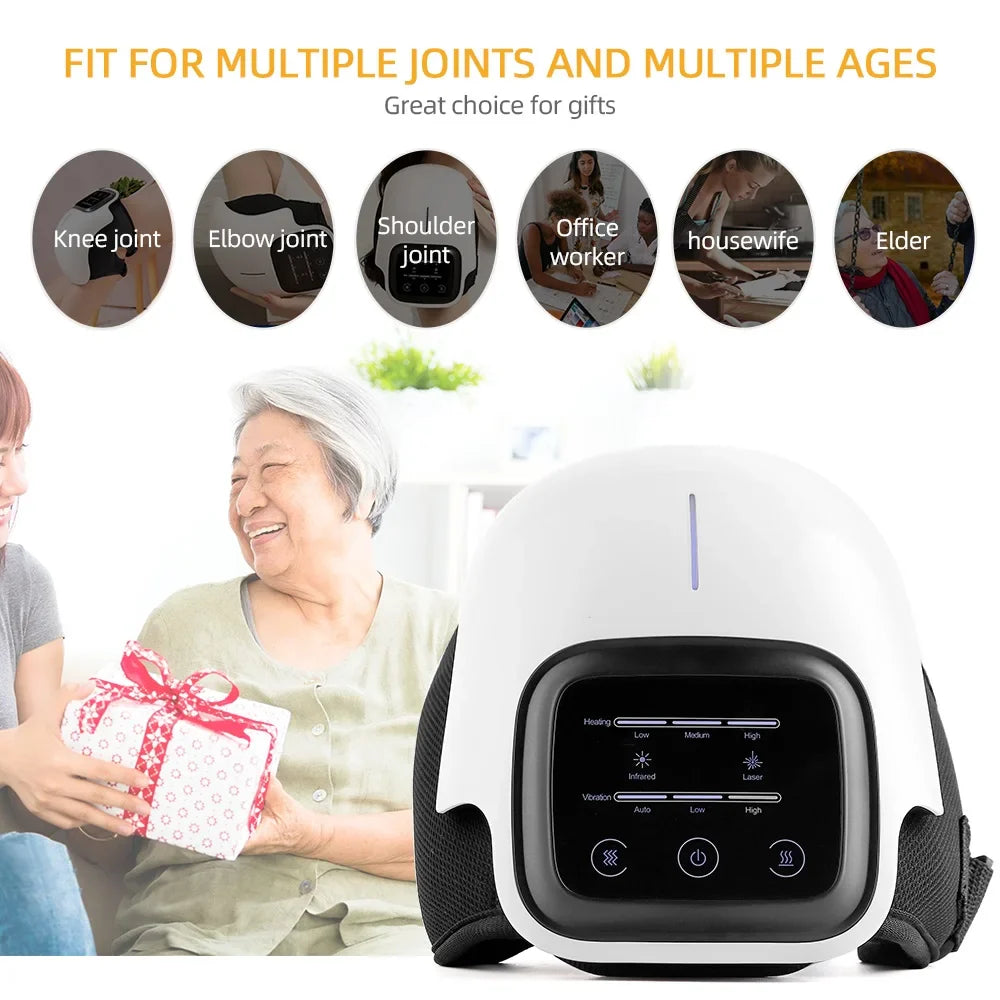 Wireless Infrared Laser Knee Massager with Heating & Vibration