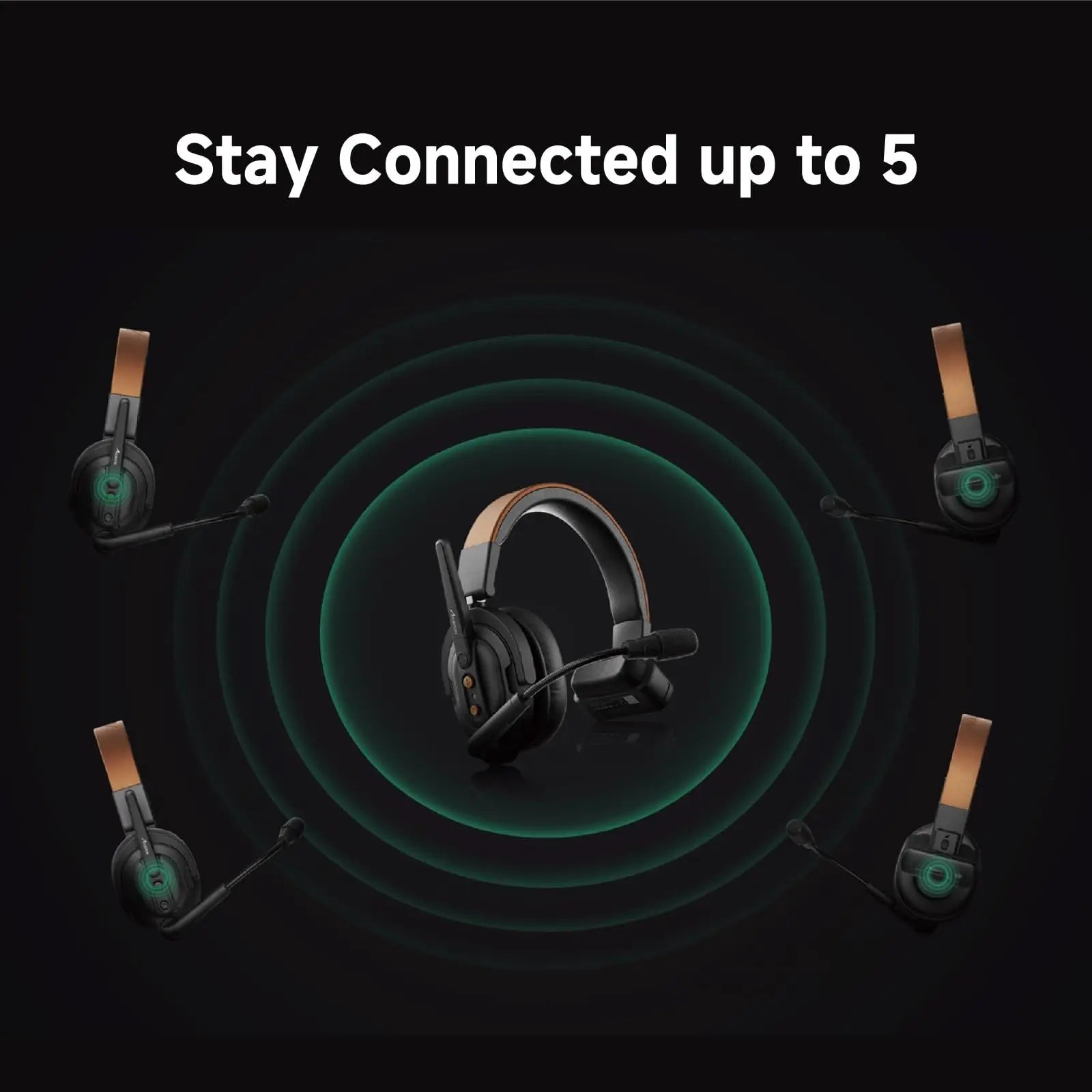 2.4GHz Long-Range Wireless Crew Intercom Headset System