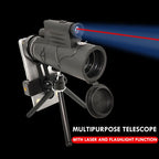 12x50 Waterproof Monocular Telescope for Hiking & Bird Watching