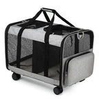 Travel Pet Trolley Bag for Small Animals – Foldable & Breathable