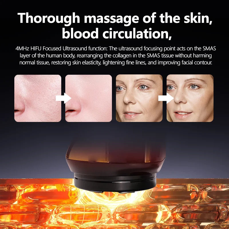 Facial Toning Tool with 4 Modes – HIFU, LED Therapy, EMS & Pulse Heat Technology