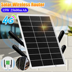 Portable 4G LTE Solar WiFi Router with 25600mAh Battery & SIM Slot Waterproof Outdoor Hotspot
