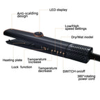 Rechargeable 2-in-1 White Hair Straightener with Airflow 110,000RPM, Travel-Friendly