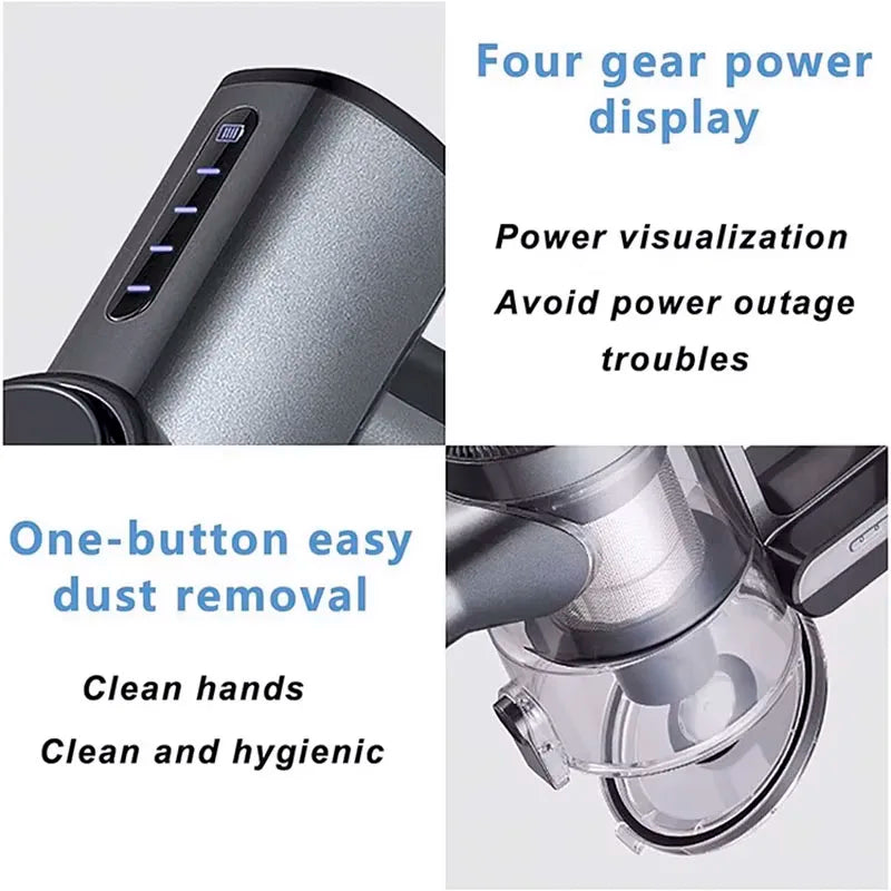 Portable Rechargeable Vacuum 250W for Home and Car Purple