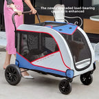 Portable 4-Wheel Pet Stroller & Travel Carrier for Dogs and Cats Foldable, Breathable, Heavy Duty