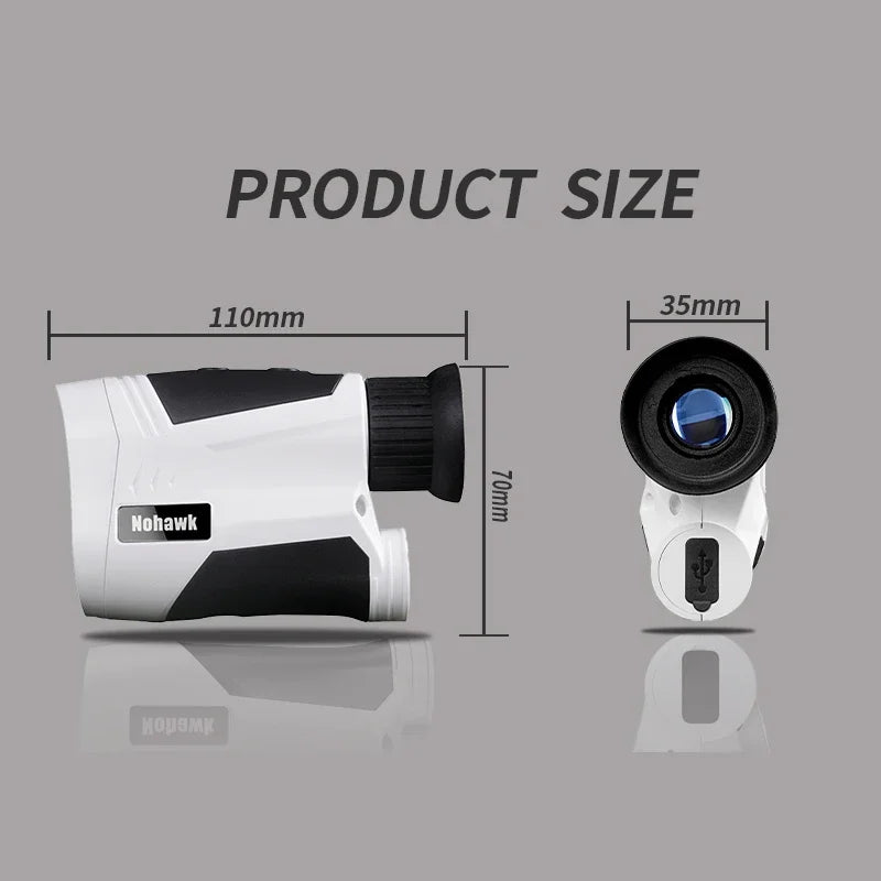 1000m Laser Golf Rangefinder with 6X Zoom & Angle Measurement