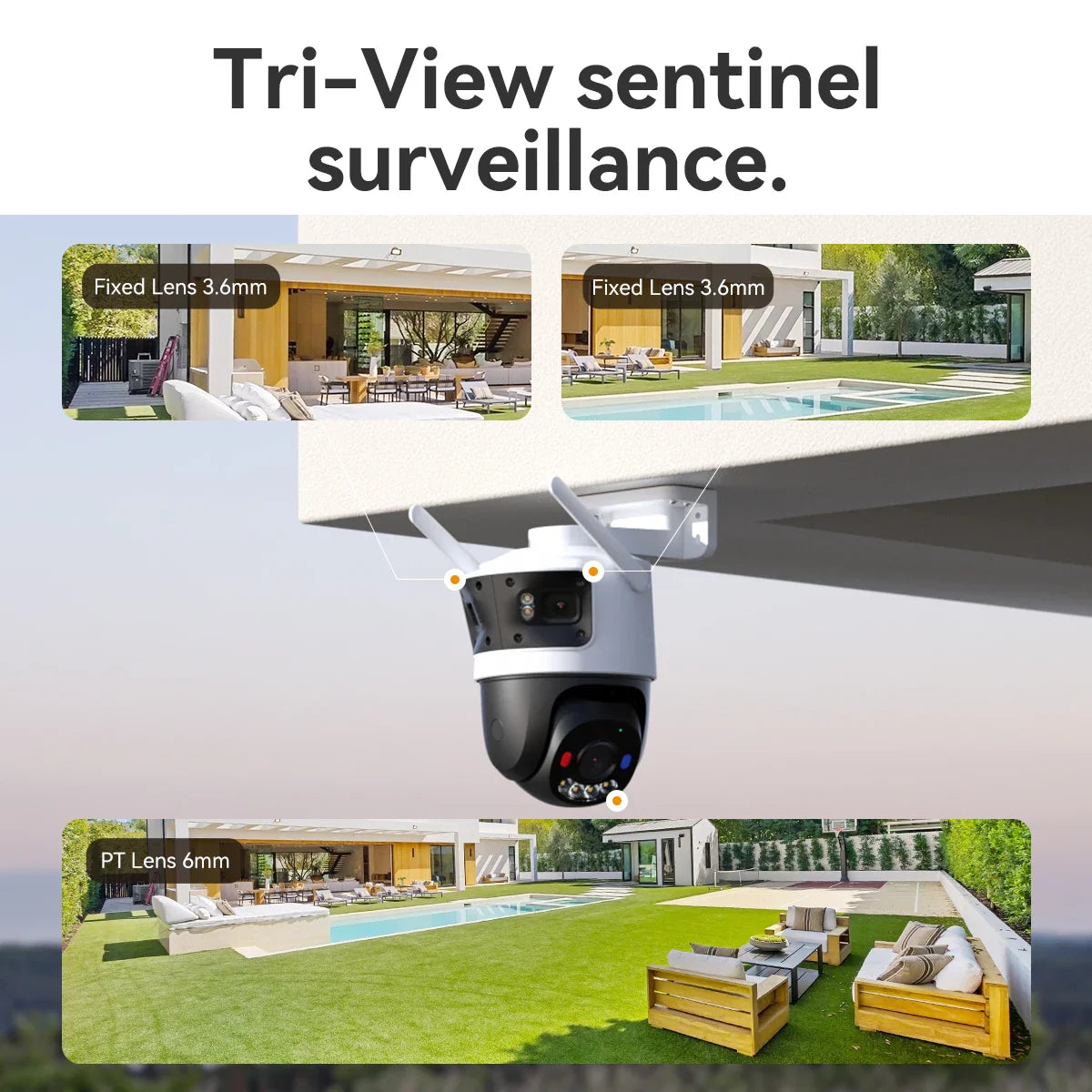 Smart Outdoor Surveillance Camera 11MP with Zoom and Storage