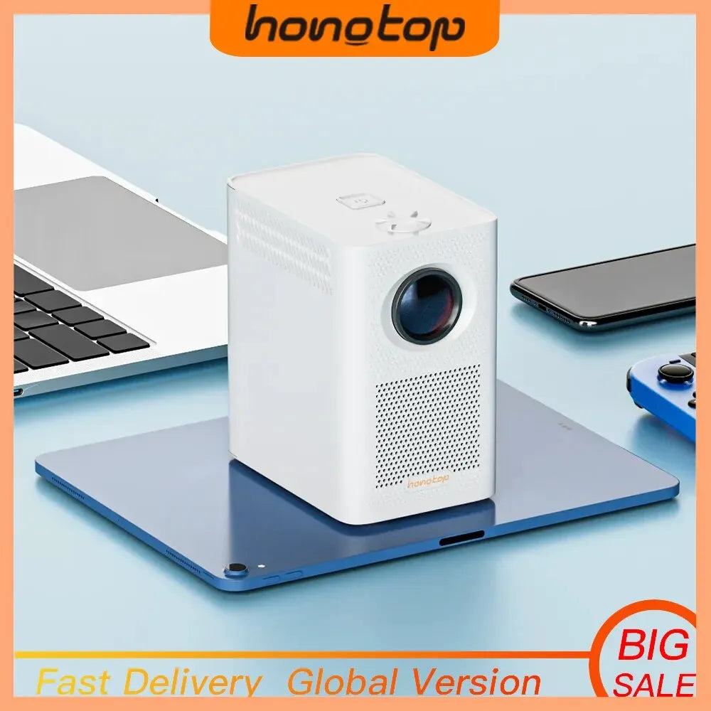 Portable 1080p Smart Mini Projector with WiFi & Bluetooth