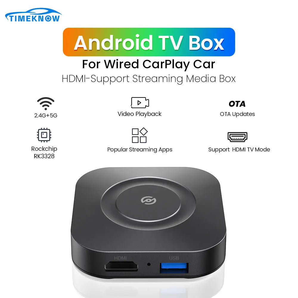 CarPlay Android TV Box 4K Wired CarPlay Streaming Box