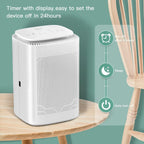 2-in-1 Dehumidifier & Air Purifier with HEPA Filter, Ionizer & Drain Hose