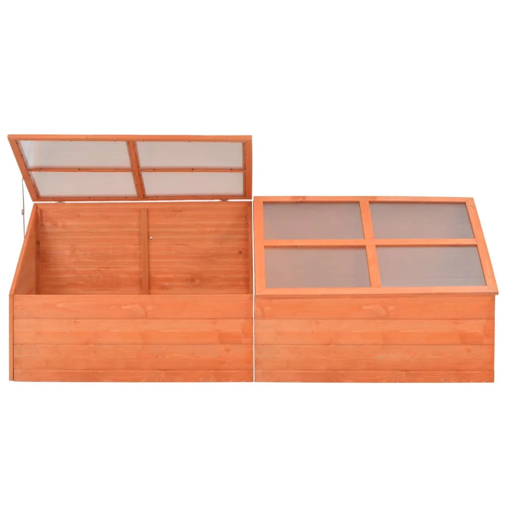 180cm Wooden Outdoor Greenhouse with Hinged Lid – Cold Frame Garden Bed