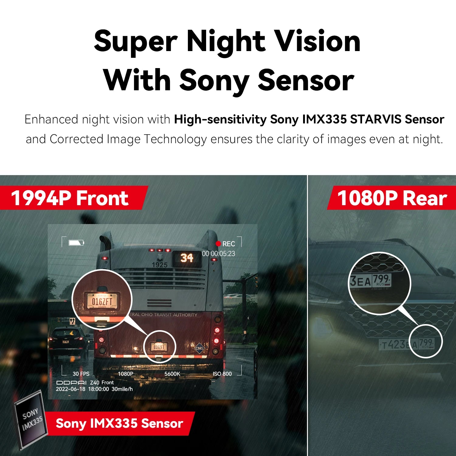 2.7K Dual Dash Cam with GPS, Wi-Fi & 24H Parking