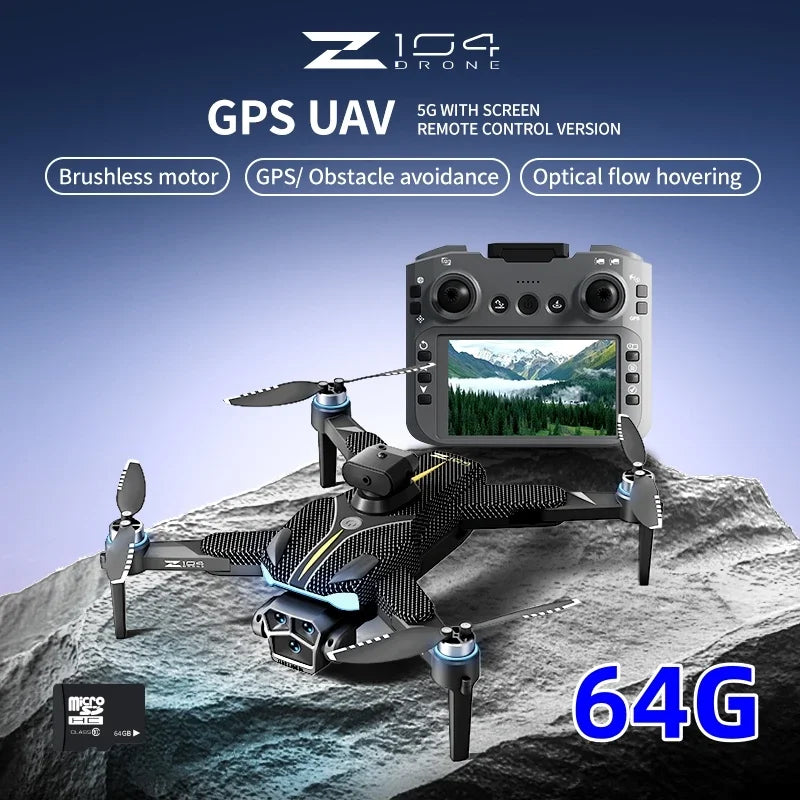 Smart GPS Drone with 1080p Camera, Screen Controller & 20min Flight