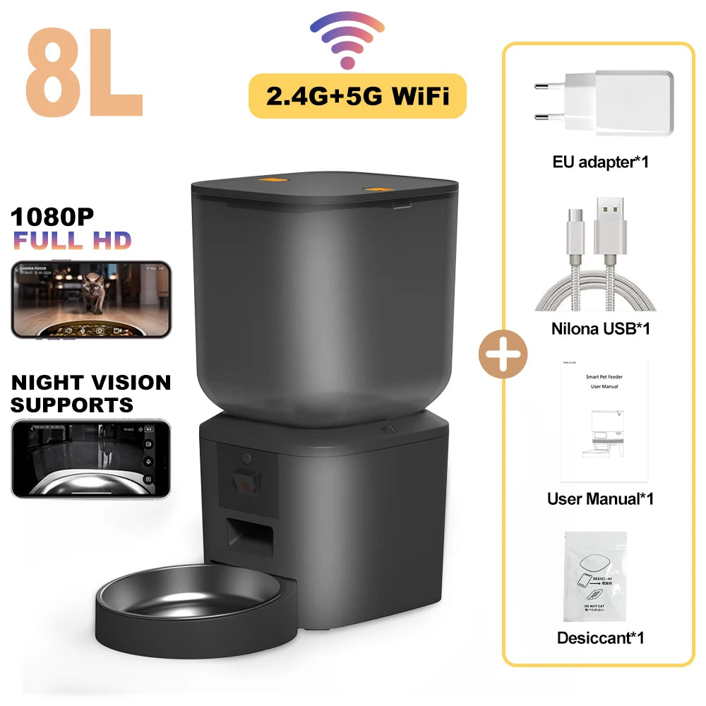 1080P Smart Pet Feeder with Camera and WiFi