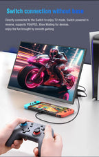 10.5-Inch Portable Monitor 1280P HDR Display for Laptop or Console