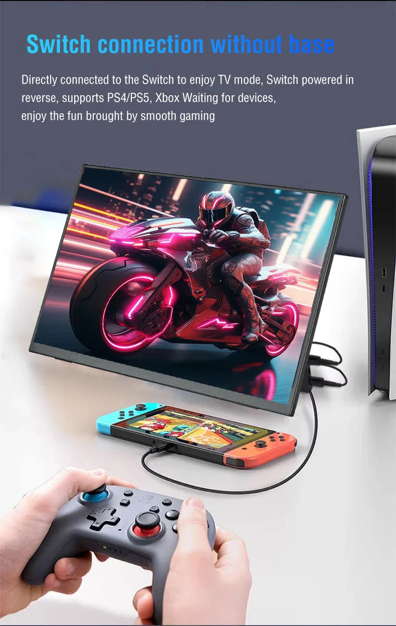 10.5-Inch Portable Monitor 1280P HDR Display for Laptop or Console