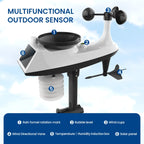 8-in-1 Multifunction Weather Station with Outdoor Sensor