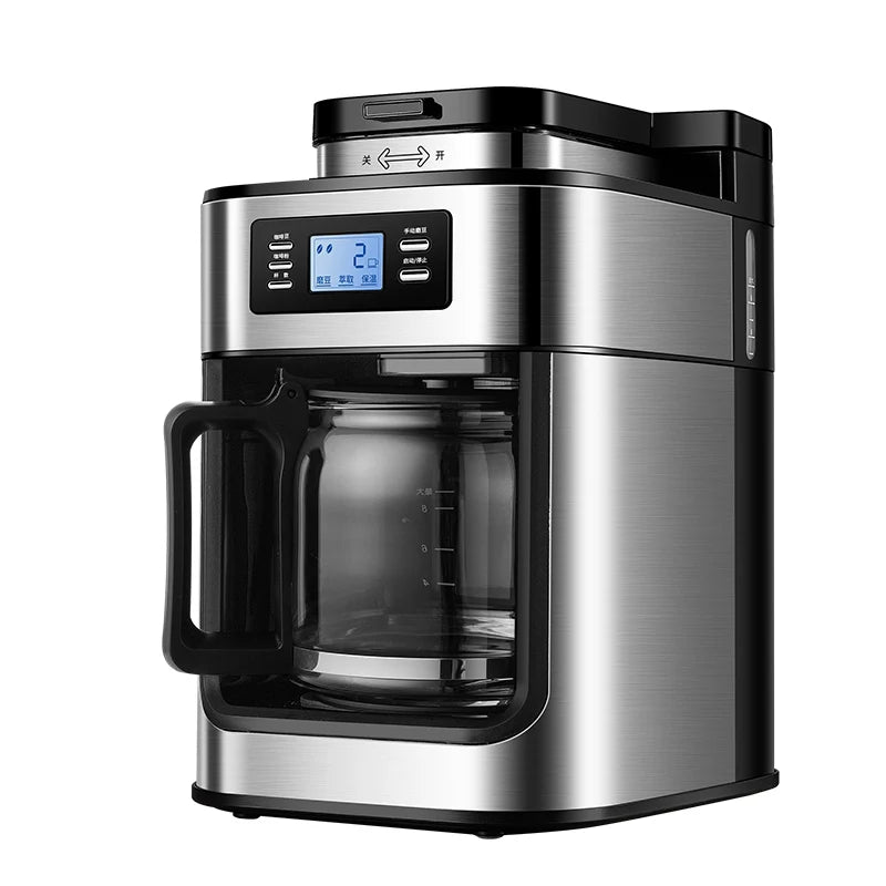 2-in-1 Fully Automatic Coffee Machine with Grinder