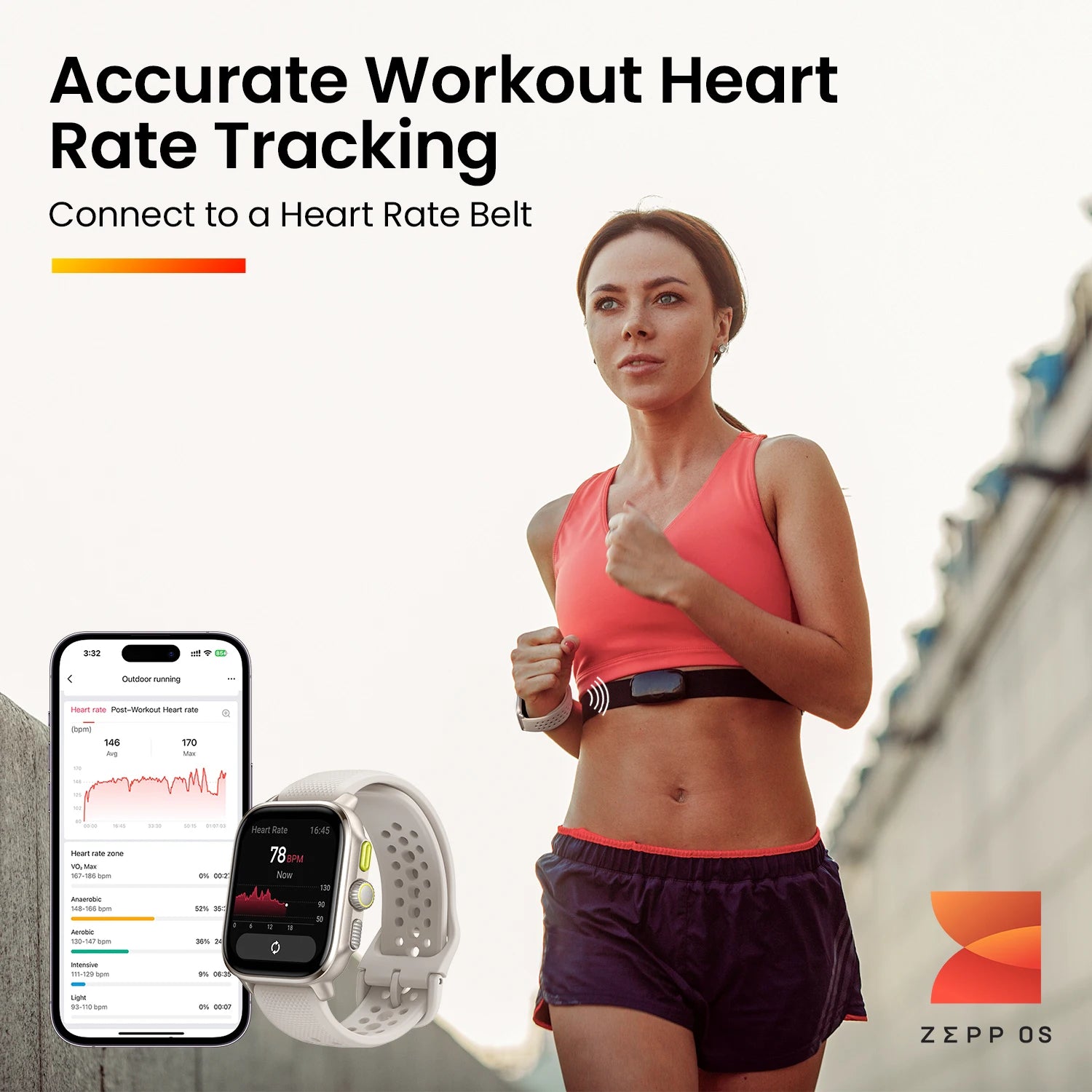 1.75" AMOLED Fitness Smartwatch with Heart Rate & Sleep Tracker – Amazfit Cheetah 44mm