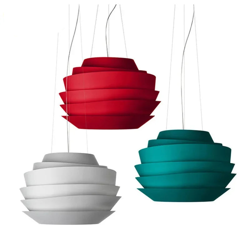 Hanging Metal Pendant Lamp for Kitchen or Studio Blue Dia48cm