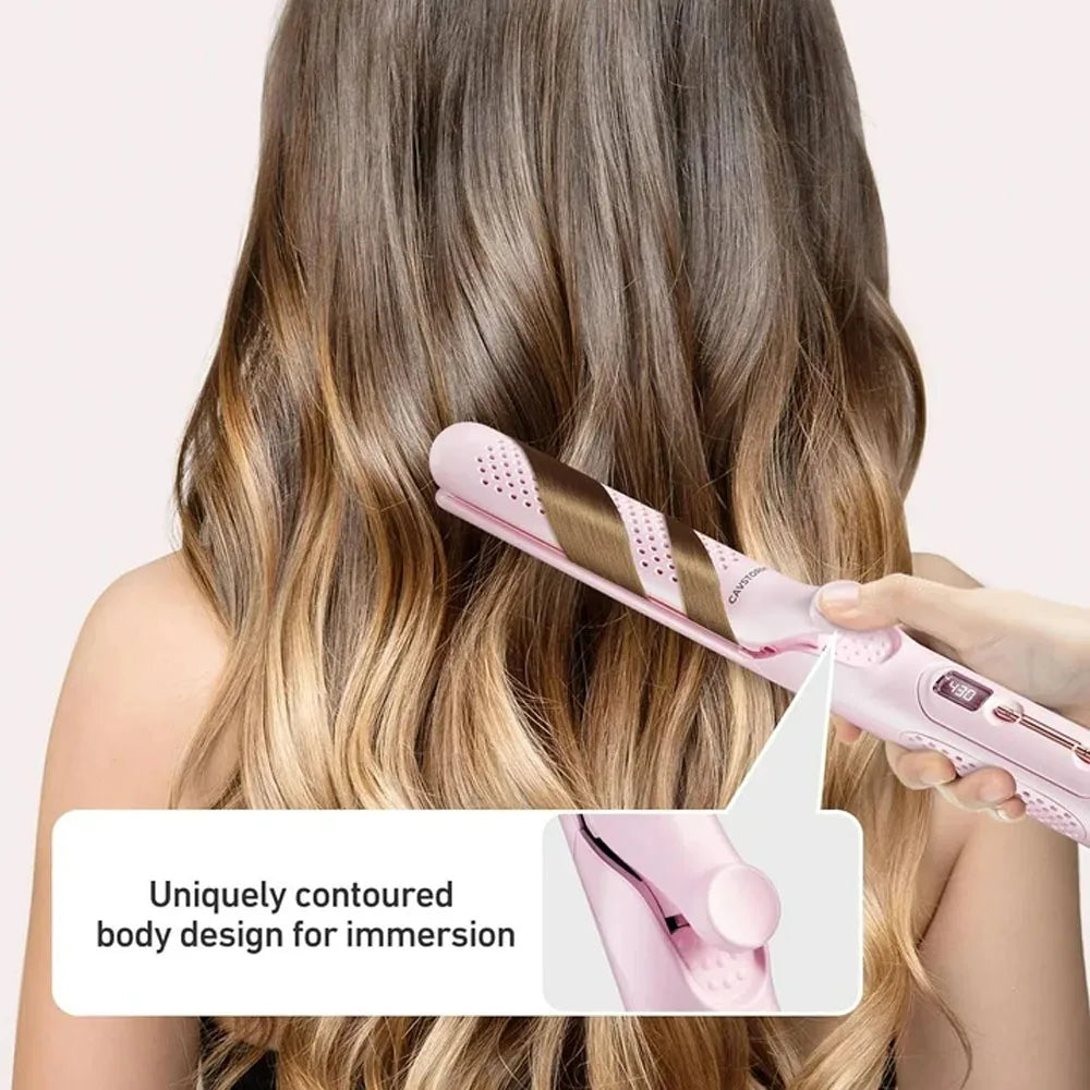 2-in-1 Curling Iron and Straightener with 360° Airflow